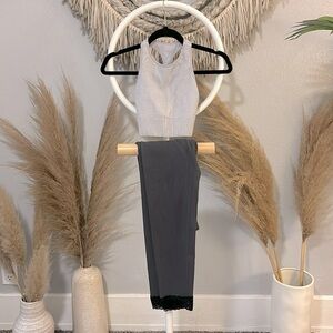 Electric & Rose grey legging with lace bottom/ Spiritual Gangster Cream bra